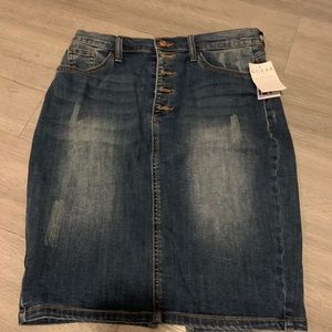 Guess High Rise Longette Skirt